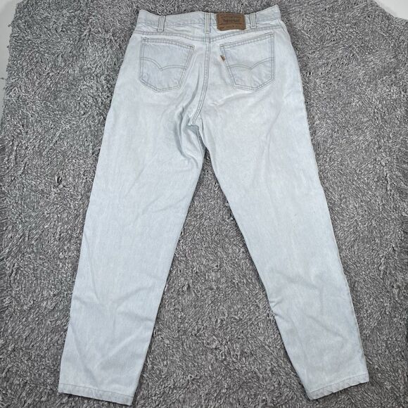 VINTAGE Levi 550 Orange Tab Jeans Size 33 x 32 Relaxed Fit Tapered Leg Blue Y2K - Picture 5 of 8